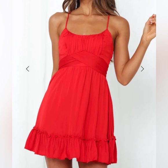 o.vianca Pants - O.Vianca Satin Spaghetti Strap Red Mini Dress Sz Small